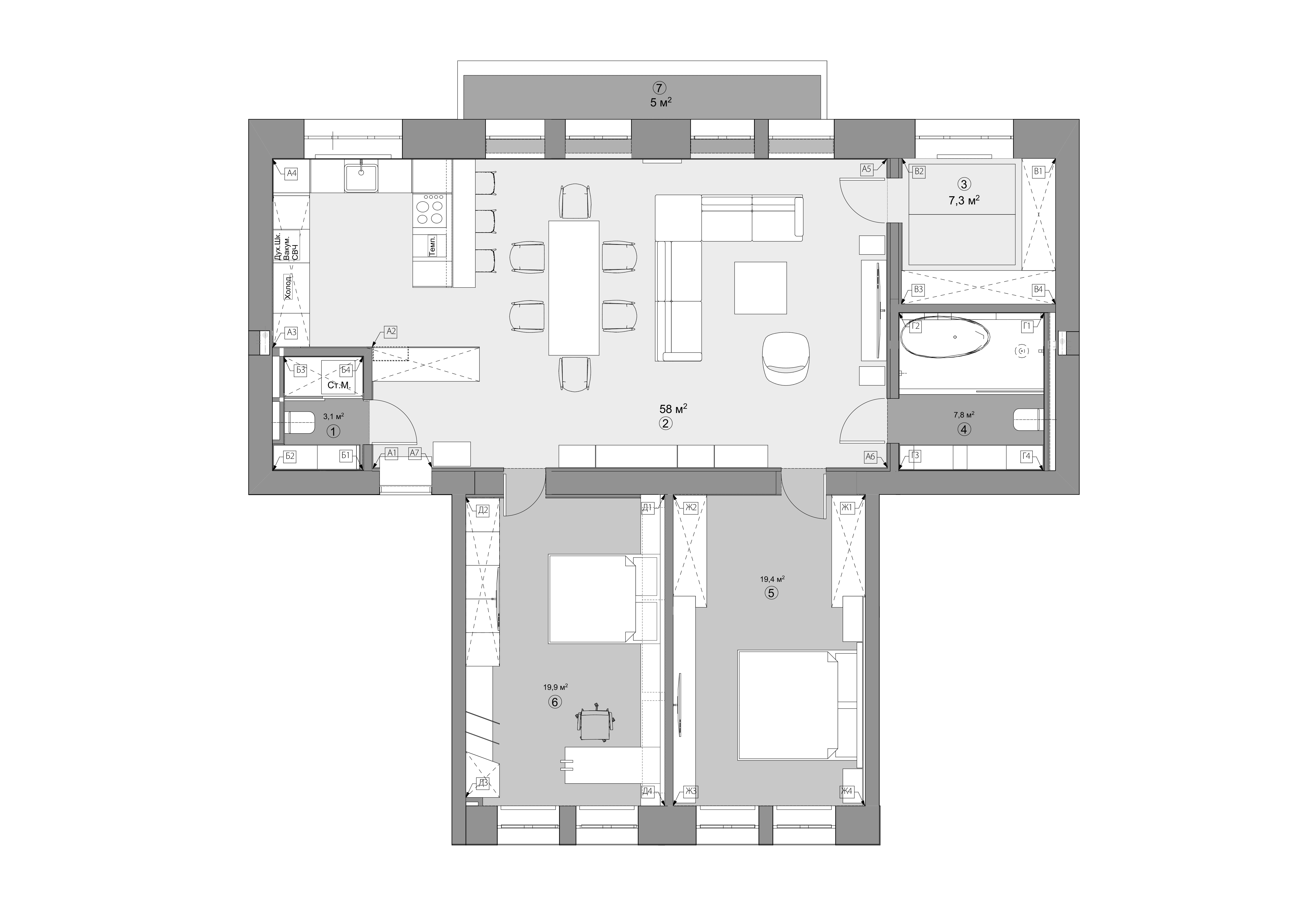 Планировка квартиры 120 кв метров фото